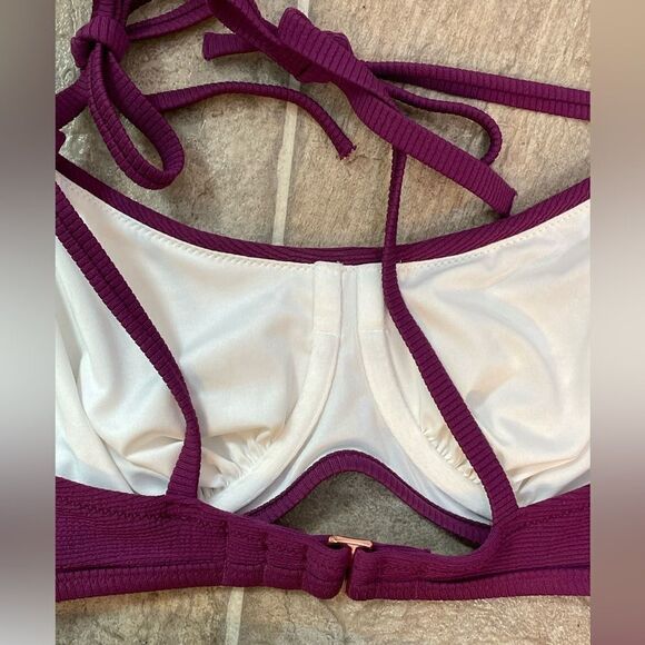 Shade & Shore bikini purple size 36C top Small bottom - Picture 2 of 5